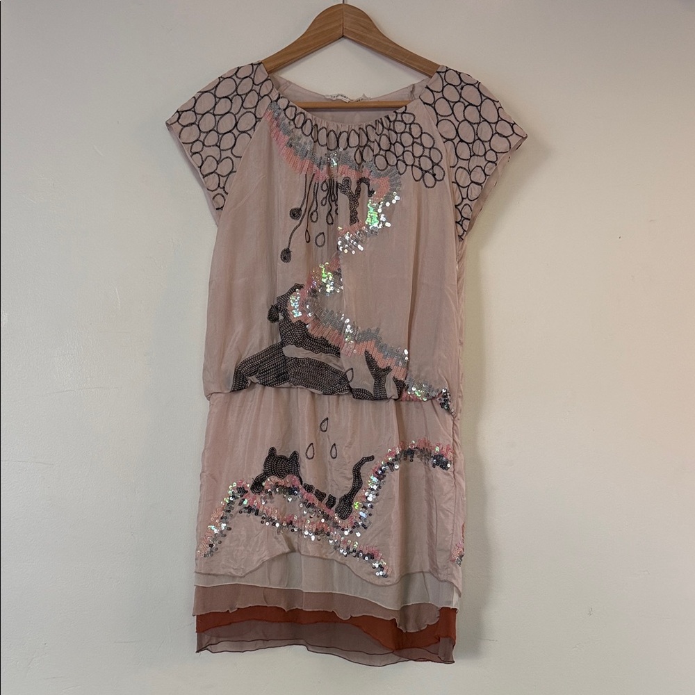 Tsumori Chisato Pink Sequin Mini Dress